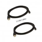 2 USB Cables for Kodak M893 P712 P850 P880 V550 V803 V1003 Z1012 Z1015 Z1085