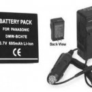 Battery +Charger for Panasonic DMC-FP1A DMCFP1A DMCFP1H
