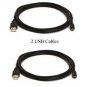 Two USB Cables for Canon A630 A650 A2100 A3000 A3100 IS FS40 FS400 SD20 SD30