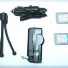 TWO (2) Batteries + Charger for Samsung VP-MS11S VP-MS11R VP-MS12BL VP-MS15S