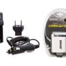 Battery + Charger for Casio EX-S10BE EXS12BK EXS12GN EX-Z80SR EX-Z85BN EX-Z85EO