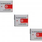 THREE 3X Batteries for Sony DSC-W270 DSC-W275 DSC-W290 DSC-W300 DSC-WX10