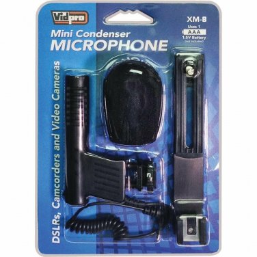 Vidpro Mini Condenser microphone XM-8 Kit for DSLR Cameras & Video Camcorders