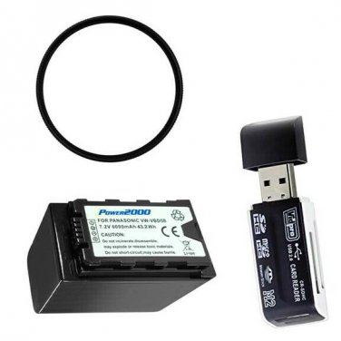 Battery + UV + READER for Panasonic AG-UX90, AG-UX90PJ8, AG-UX90PJ, AG-UX90EJ,