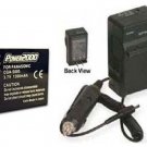 CGA-S005E Battery + Charger for Panasonic DMCFX8EBB DMCFX8EGA DMCLX2EG DMCLX2EGM