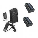 TWO 2X Batteries + Charger for Sony HDR-CX230E HDR-CX230B HDR-CX280 HDR-CX280E