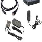 Remote + Battery + HDMI Cable + AC Adaptor for Fuji XT2, X100F, XA10, XT10, XT20