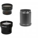 Wide Lens + Tele Lens +Tube bundle for Panasonic DC-FZ80, DC-FZ82, DC-FZ81, FZ83