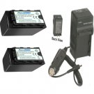 2X Batteries VW-VBD58 +Charger for Panasonic HC-MDH2M HC-X1000 AG-DVX200 HC-MDH2