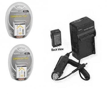 2 Batteries + Charger for Sony DSC-TX10G, DSC-T110 DSC-T110B DSC-T110D DSC-TX10L