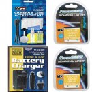 2X LB-060 Battery + Charger for Kodak PIXPRO AZ522, AZ521, AZ501, AZ361, AZ362,
