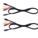 2X AV Cables for Sony HVR-A1U HVR-A1N DCR-DVD7 DCR-DVD91 DCR-DVD92 DCR-DVD101