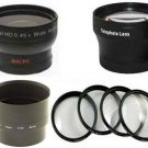 Wide Lens + Tele Lens + Close Up Set+ Tube bundle for Nikon Coolpix P100 Digital