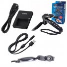 Charger + Tripod + Grip Strap + USB Cable for Canon EOS REBEL T7, 1500D, 2000D,