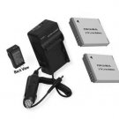 TWO 2x Batteries + Charger for Canon PowerShot SX530 HS, SX540 HS,