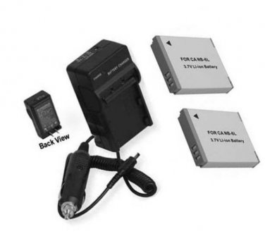 TWO 2x Batteries + Charger for Canon PowerShot SX530 HS, SX540 HS,