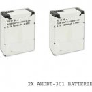 TWO 2 Batteries AHDBT-301 for GoPro HERO3 CHDHN-301 CHDHX-301 Digital Camera