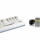 8 Pack AA NiMH Batteries with Wall and Car Charger 110-240v