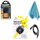 BLH-1 Battery + USB Cable + Card Reader + Lens Cloth for Olympus E-M1 Mark II