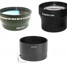 Wide Lens + Tele Lens + Tube Adapter bundle for Nikon CoolPix P500 Camera