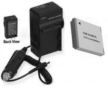Battery + Charger for Canon PC1355 SD770 IS SD1300 SD3500 IS D10 SD1200 IS