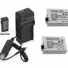 TWO 2X LP-E8 Batteries + Charger for Canon EOS Rebel T2i T3i T4i T5i Digital