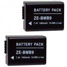 Two 2 BP-DC9 BP-DC9E BP-DC9U Batteries for Leica V-LUX 2 V-LUX 3 Digital Camera