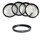 MACRO CLOSE UP Lens 4 Filter Kit + Ring Adapter for Canon PowerShot G1 X Mark II