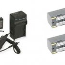 2x SB-L320 SB-L320/XXA Batteries + Charger for Samsung VP-W61 VP-W63 VP-W70 W71