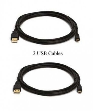 TWO 2 USB CABLES UC-E17 for Nikon SLR D3200 P7700 Digital Camera