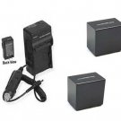 TWO 2X Batteries + Charger for Sony HDR-PJ540 HDR-PJ810 HDR-PJ810E HDRPJ810/B