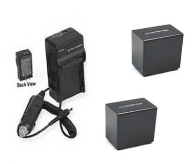 TWO 2X Batteries + Charger for Sony HDR-PJ540 HDR-PJ810 HDR-PJ810E HDRPJ810/B