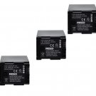 THREE 3X BP-828 Batteries 3000mAh for Canon HF G30 XA20 XA25 HFG30