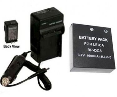 BP-DC8 BP-DC8E Battery + Charger for Leica X1 Digital Camera BPDC8 BPDC8E