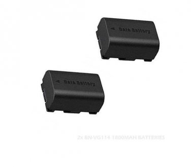 TWO 2 BN-VG114 BN-VG114E BN-VG114U BN-VG114US Batteries for JVC GZ-HM50RU MS210