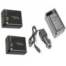 2x DMW-BLG10 DMW-BLG10E Batteries + Charger for Panasonic DMC-GFK DMC-GF6W GF6KK