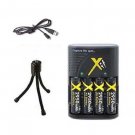 Batteries + Charger + USB Cable for Kodak Z650 Z700 Z710 ZD710 Z712 Z740 Z885