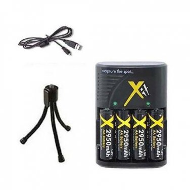 Batteries + Charger + USB Cable for Kodak Z650 Z700 Z710 ZD710 Z712 Z740 Z885