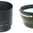Wide Lens + Tube Adapter bundle for Nikon CoolPix P520 Digital Camera