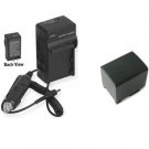 BP718 Battery + Charger for Canon VIXIA LEGRIA HFM50 HFM52 HFM500 HFR300 HF30
