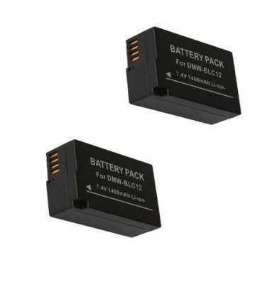 TWO 2 DMW-BLC12 DMW-BLC12PP DMW-BLC12E Batteries for Panasonic DMC-GH2 DMC-FZ200