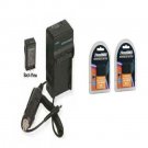 2 Batteries + Charger for Olympus E-620 PEN Digital E-P1 E-P2 E-PL2 E-P3 E-PL3