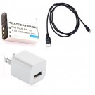 LB-060 Battery + GAC-03 Power Adapter Charger + Hdmi Cable for Pentax XG-1 XG1