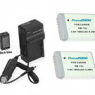 Two 2X Batteries NB-13L + Charger for Canon PowerShot G7 X, G5X, G7X MARK II 2,