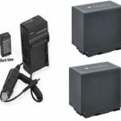TWO 2X Batteries + Charger for Panasonic AG-3DA1, AG-3DA1PJ, AG-3DA1P, AG-3DA1E,