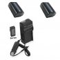 2 Batteries +Charger for Sony HDR-CX400E HDR-CX410 HDR-CX410VE HDR-CX430 CX430VE