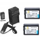 TWO 2 Batteries + Charger for Sony NEX-7 NEX7/B NEX7K/B NEX7B NEX7KB NEX7K/B2BDL