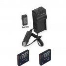 TWO 2X Batteries + Charger for Panasonic DMCFX48S DMCFX550 DMC-FX550N DMCFX550S