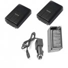 2X VW-VBY100 Batteries + Charger for Panasonic HC-V110, HC-V110K, HC-V130GA-R,