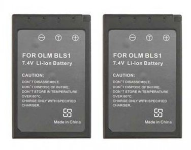 2 Batteries BLS-1 BLS-01 PS-BLS1 for Olympus Evolt E-400 E-410 E-420 E-450 E-620
